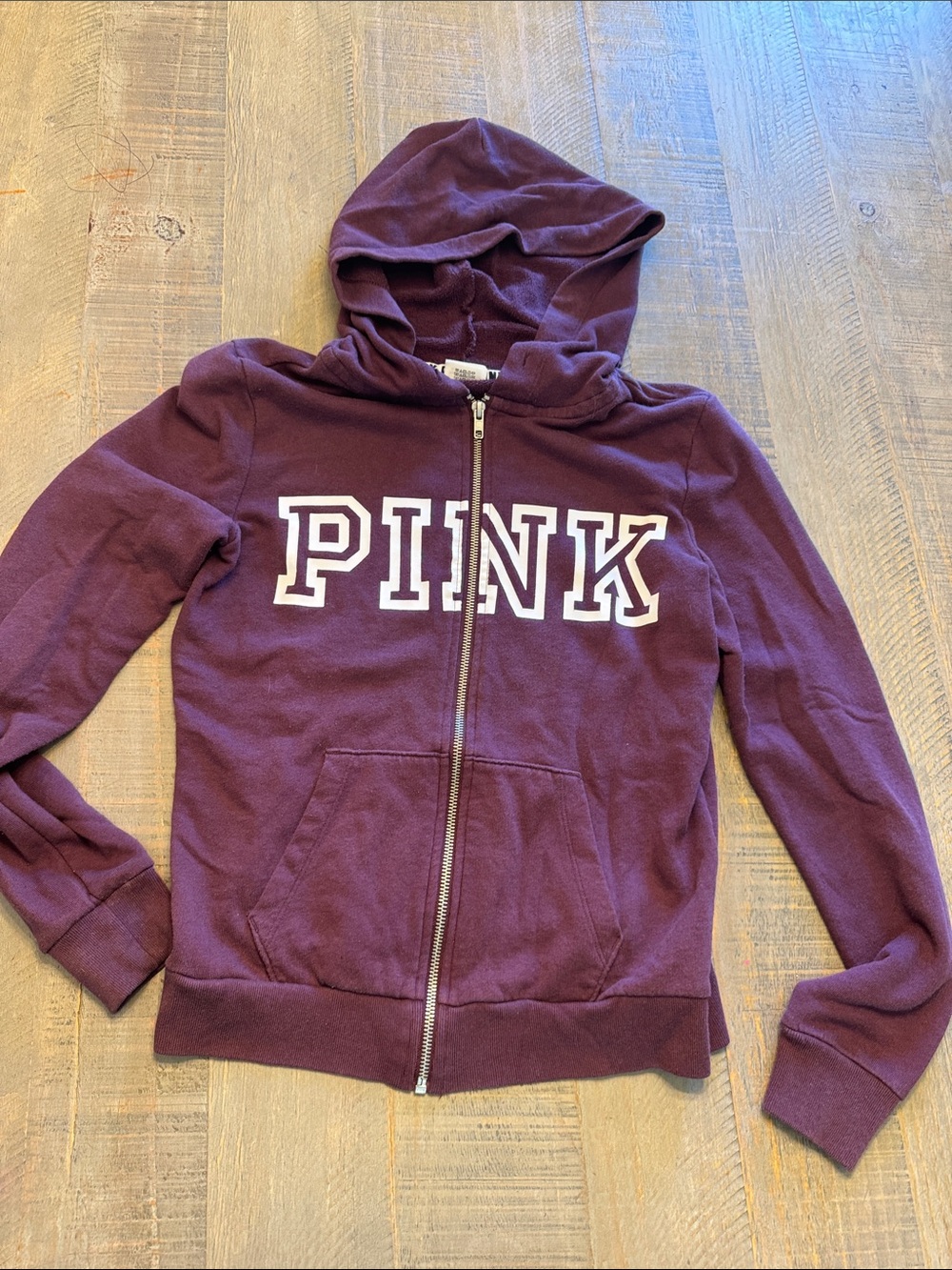PINK Victoria's Secret Girls' Full-Zip Hoodie in Plum